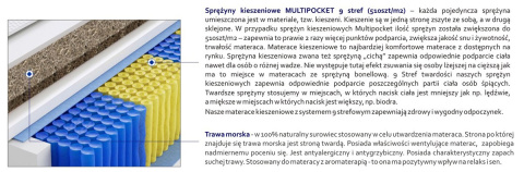 Materac Praga Trawa Multipocket 145x230 cm Materac Praga Trawa Multipocket 145x230 cm