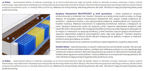 Materac Pekin Multipocket 135x195 cm Materac Pekin Multipocket 135x195 cm