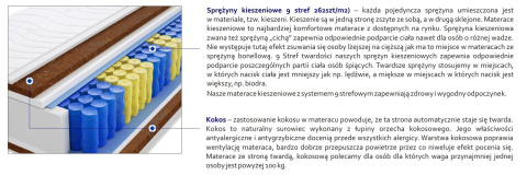 Materac Poprad Mini 70x145 cm Materac Poprad Mini 70x145 cm