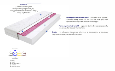 Materac Lipsk Molet Max Plus 200x230 cm