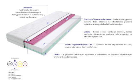 Materac Atena Molet 200x230 cm