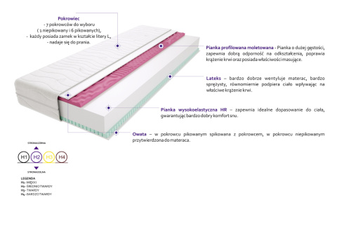 Materac Atena Molet Max Plus 185x225 cm