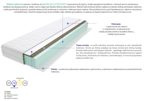 Materac Kenia 200x240 cm