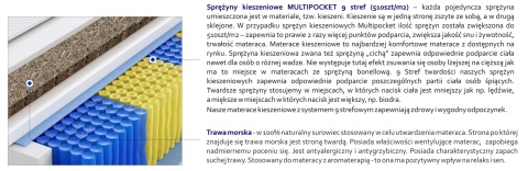 Materac Bruksela Trawa Multipocket 195x230 cm Materac Bruksela Trawa Multipocket 195x230 cm