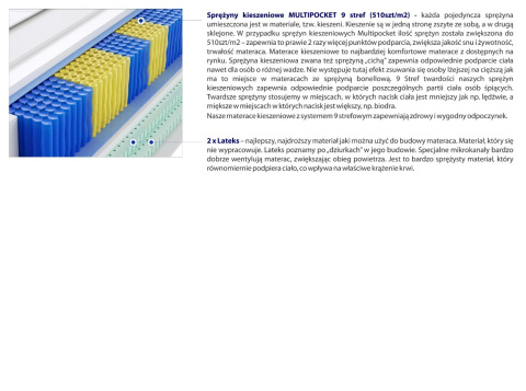 Materac Sparta Multipocket 100x200 cm
