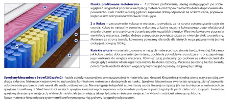 Materac Mada Molet 195x200 cm