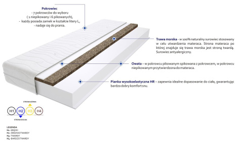 Materac Montana Trawa Max Plus 170x240 cm Materac Montana Trawa Max Plus 170x240 cm