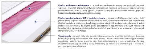 Materac Montana Molet Trawa 160x240 cm Materac Montana Molet Trawa 160x240 cm
