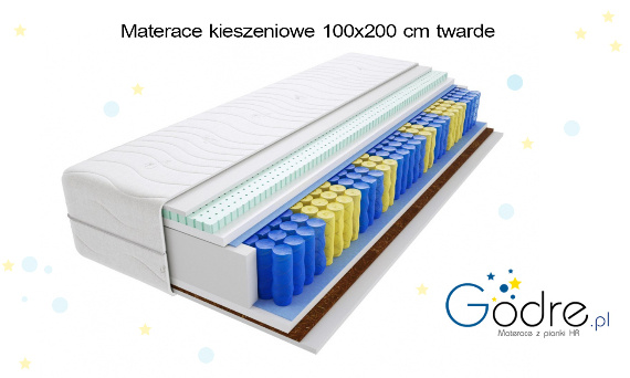 Materace kieszeniowe 100x200 cm twarde